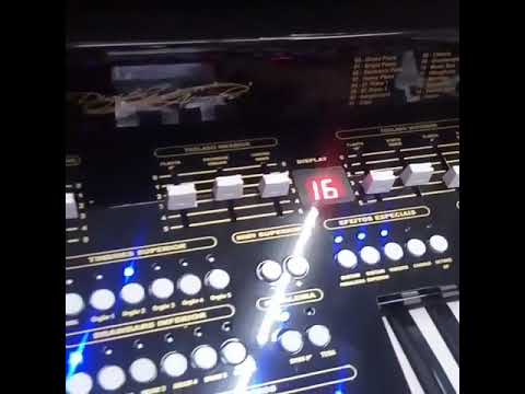 Órgão eletrônico Acordes 2D preto brilho