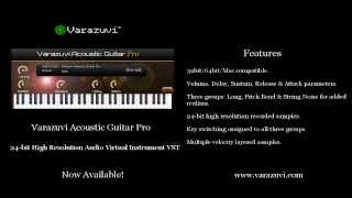 Acoustic Guitar VST Virtual Instrument - Varazuvi Acoustic Guitar Demo AVAILABLE NOW!