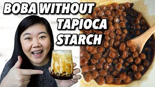 I made BOBA WITHOUT TAPIOCA STARCH! (Mochiko / Glutinous Rice Flour Boba Pearl Recipe)