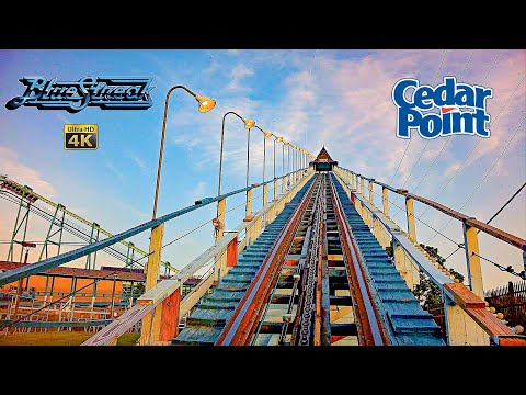 2024 Blue Streak Wooden Roller Coaster On Ride Front Seat 4K POV Cedar Point