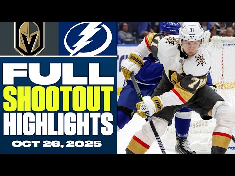 Vegas Golden Knights at Tampa Bay Lightning | FULL Overtime Highlights - October 26, 2025