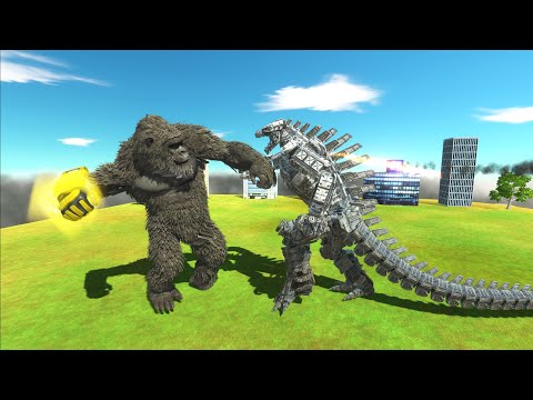 King Kong vs Mecha Godzilla : The Ultimate Size Comparison Battle | Animal Revolt Battle Simulator