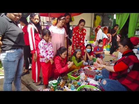 Asian Street Food - Amazing Food Tour Around Cambodian Market - Phnom Penh Village Food Show