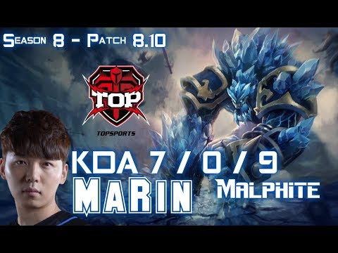 TOP MaRin MALPHITE vs IRELIA Top - Patch 8.10 KR Ranked