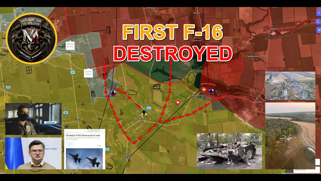 Ukraine Lost 15% Of The F-16s They Had💥Karlivka And Synkivka Have Fallen⚔️Military Summary 2024.8.30