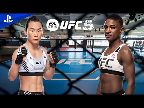 Angela Hill Vs Yan Xiaonan FULL FIGHT (UFC 5 Simulation) PS5