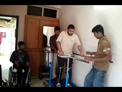 Pulkit Gupta Taking first steps after spinal cord injury. Sharing the Happy Moments by Prodyut Das