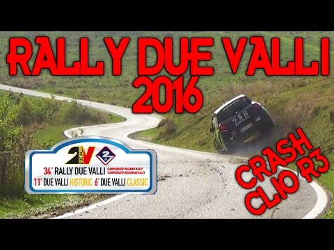 34° Rally Due Valli 2016 | INCIDENTE CLIO R3 + 2 TESTACODA & SHOW
