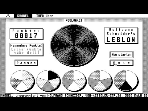 ATARI ST LEBLON CIRCLES KNOBEL Wolfgang Schneider 16 05 1992 MONO CHROME BW HIGH RESOLUTION 640x400x