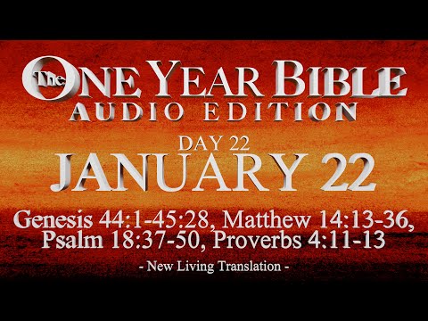 Day 22 | January 22 | One Year Bible Audio | Gen 44-45, Matt 14, Ps 18, Prov 4