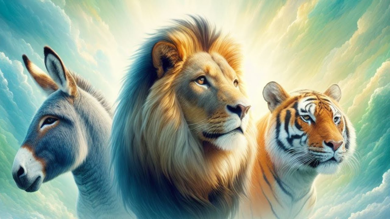 🌿 Lección de Vida: No Discutas con Burros - La Fábula del Tigre, el Burro y el León