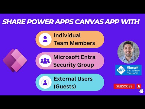 How to Share Power Apps Canvas App with Internal & External Users