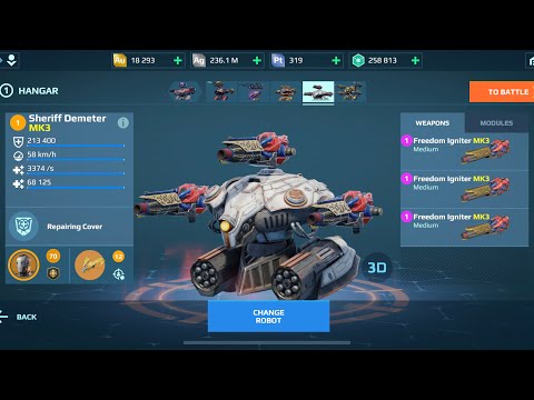 Demeter Igniter #WRwinCestus War Robots Gameplay