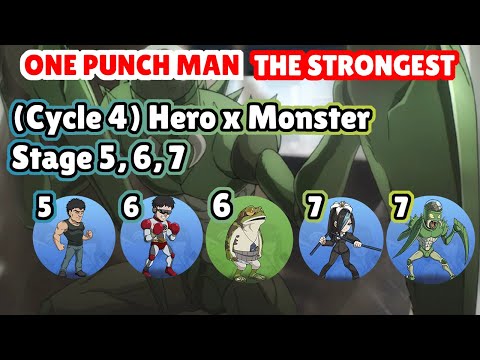 Cycle 4 Hero x Monster Stage 5, 6, 7 Jet Nice Guy, Frog Man, Kamakyuri | One Punch Man The Strongest
