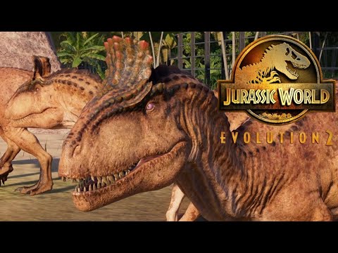 3 Cryolophosaurus vs 2 Megalosaurus - Jurassic World Evolution 2 (4K 60FPS)