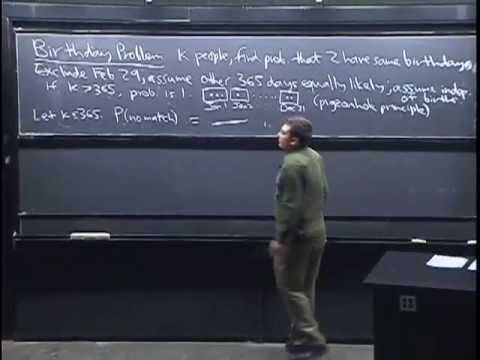 Lecture 3: Birthday Problem, Properties of Probability | Statistics 110