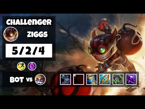 Ziggs 11.17 Gameplay Challenger Replay Bot Lane - S11 (5/2/4) - EU