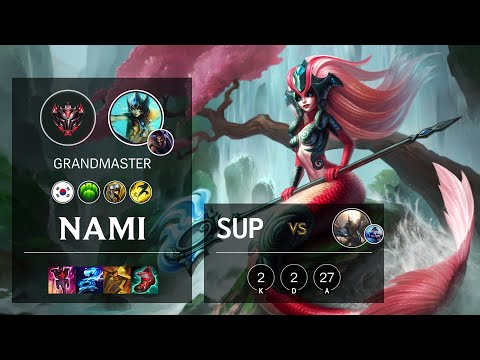 Nami Support vs Pantheon - KR Grandmaster Patch 10.23