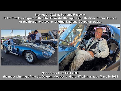 For the First Time, Peter Brock Drives an Original Daytona Cobra Coupe