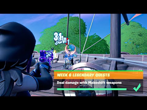 Deal damage with Makeshift weapons *FASTEST WAY* (Week 6 Legendary Quest Fortnite)