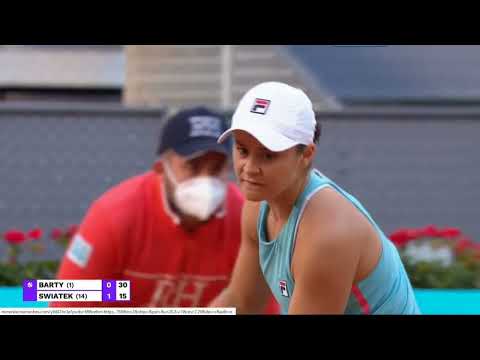 Ashlej Barty   Iga Świątek WTA 1000 Madryt 3 05 2021