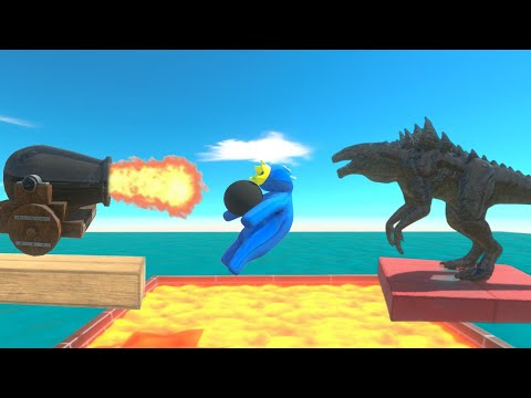 Creepy Monsters Run Away From Pirate Cannon -Animal Revolt Battle Simulator