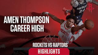 Amen Thompson Career High 19 Points l 7 Rebounds l 4 Assists 2/2/24 l Houston Rockets