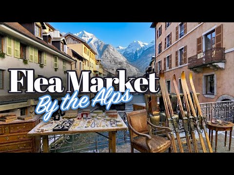 🫖 French Flea Market by the Alps | Annecy walking tour 4K