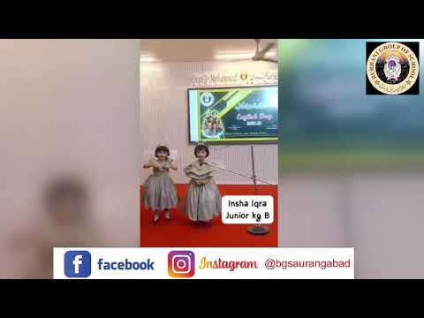 Mesmerising performance on English Day by tiny tots of Burhani National Urdu Pre Primary School 