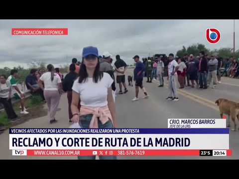 Corte en la ruta 157 en La Madrid: protesta y tensiones tras el temporal