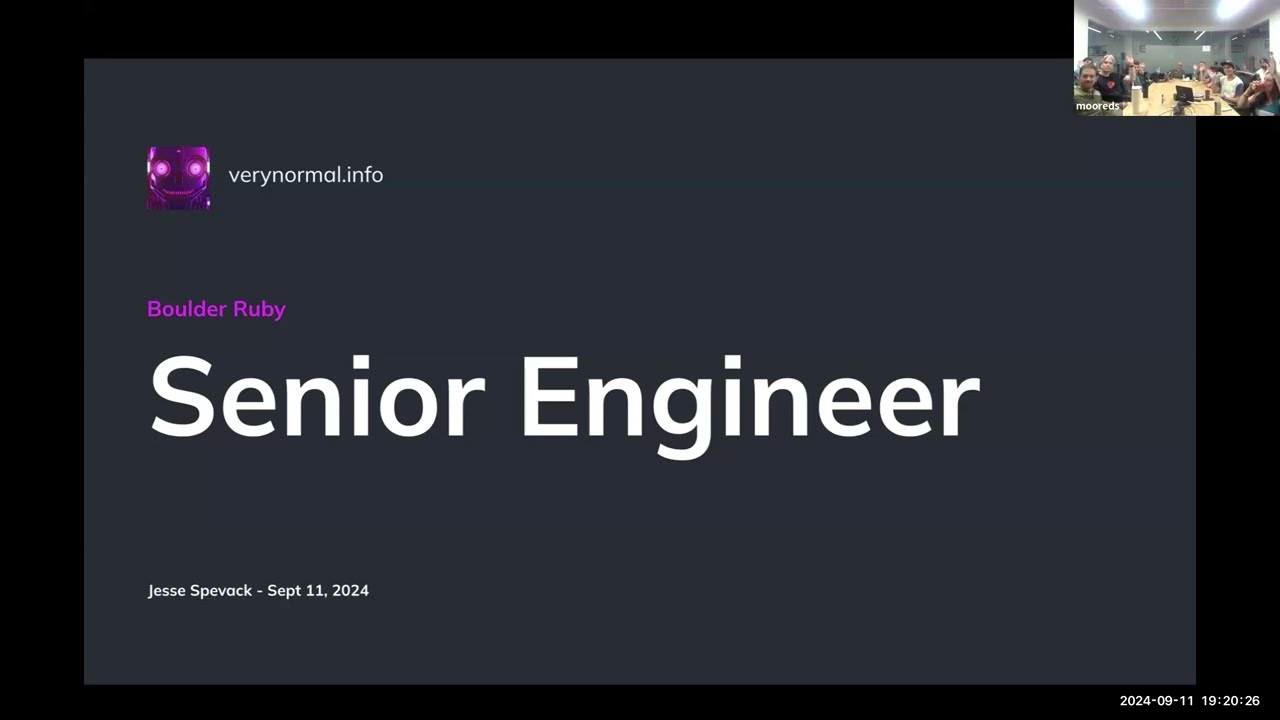 Being A Senior Engineer by Jesse Spevack from Stripe