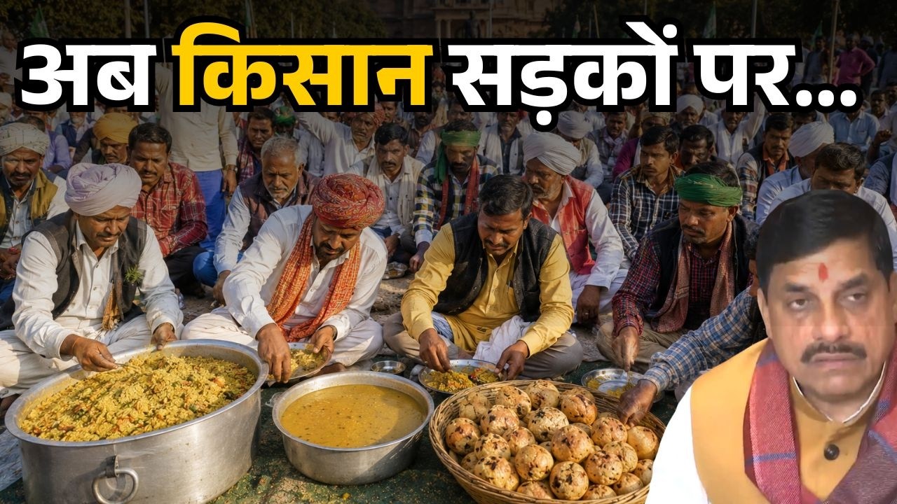 Bhopal Farmers Protest: Kisan Kranti Yatra Mohan Yadav CM House | Moong Kharidi 2026