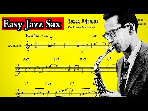 Paul Desmond - Bossa Antigua Transcription (Easy Saxophone Jazz)