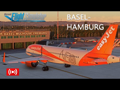 Microsoft Flight Simulator 2020 Basel to Hamburg U2 1027 A320Neo VATSIM