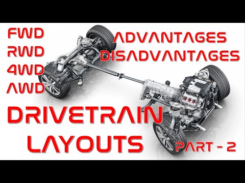DRIVETRAIN layouts- FWD, RWD, 4WD, AWD Advantages, Disadvantages & Applications!