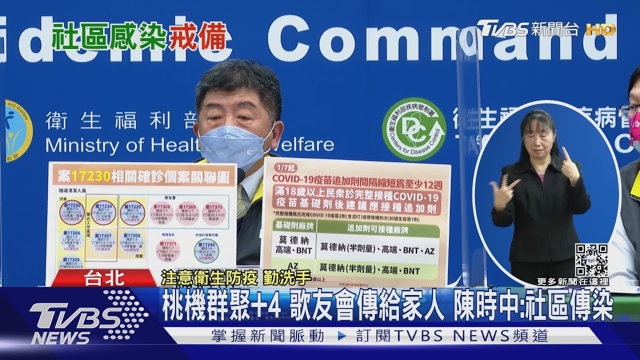 桃機群聚+4歌友會傳給家人 陳時中:社區傳染