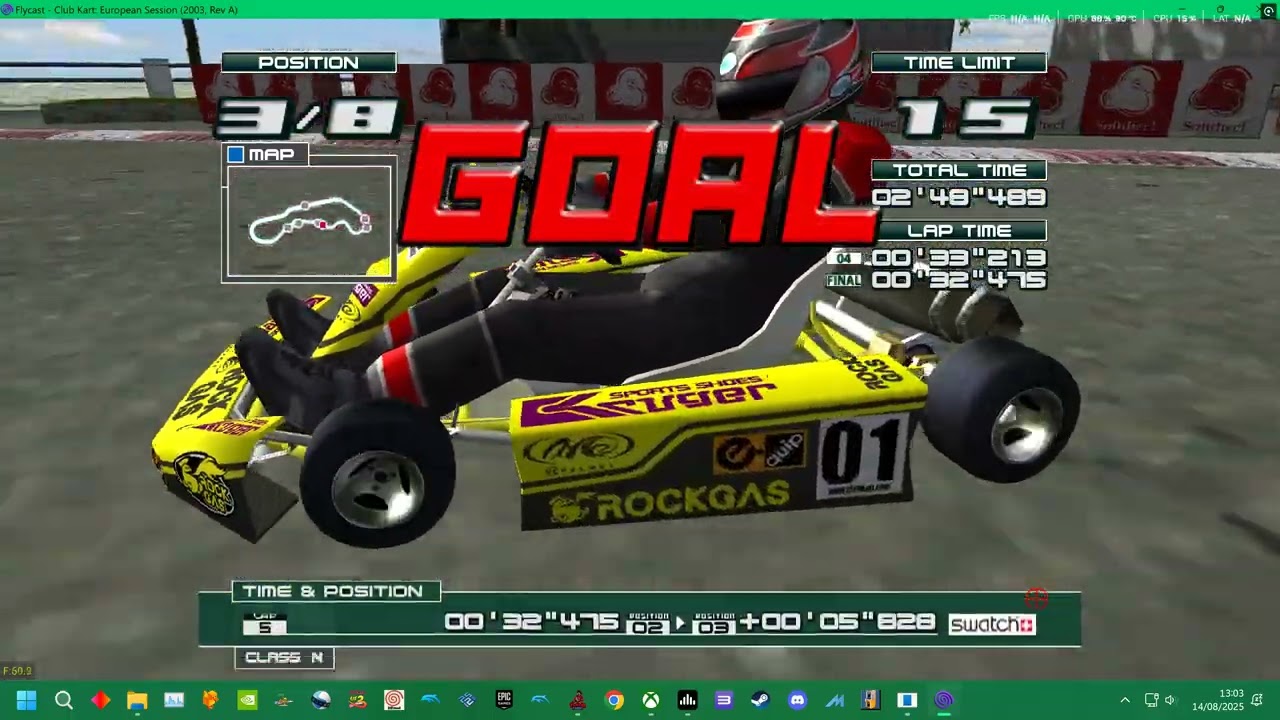 SEGA NAOMI FLYCAST 4K - club kart EUROPEAN SESSION 2000 - CLASS B - ANDALUCIA 1-3