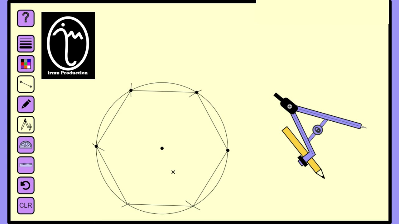 How to Construct a Regular Hexagon | side 4 cm
