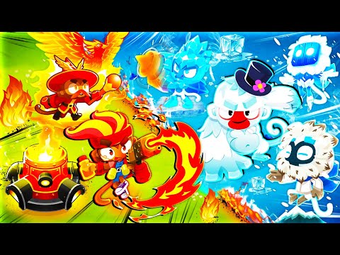 Fire VS Ice Towers in BTD 6!