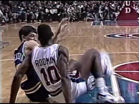 The First Dennis Rodman-John Stockton Incident (Rodman Ejected... Eventually)