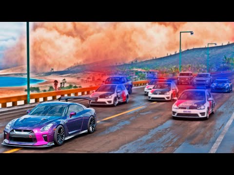 PASSEI na BLITZ e DEI FUGA de NISSAN GT-R na POLíCIA MILITAR - FORZA HORIZON 5