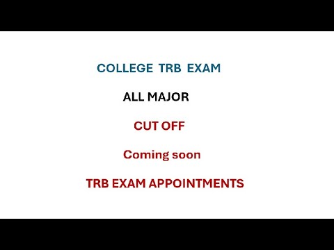 TRB COLLEGE CUT OFF