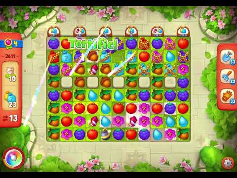 GardenScapes Level 3611 no boosters (20 moves)