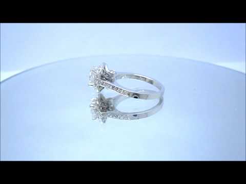 CUSHION CUT DIAMOND ENGAGEMENT RING DECO 1.45CTW DECO - KNR INC - 198
