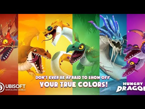 ALL DIFFERENT COLORFUL DRAGONS - Hungry Dragon