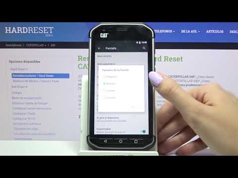 Cómo cambiar el tamaño de fuente en CATERPILLAR S40 - hacer letras más grandes