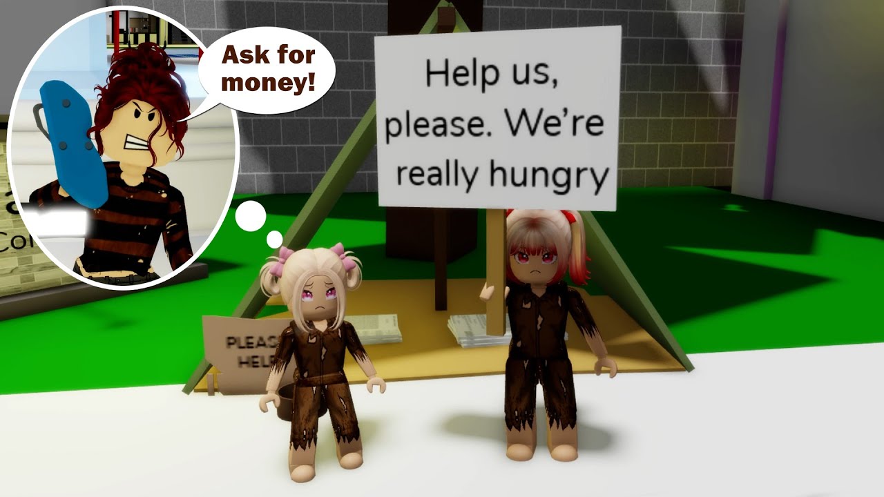 Two Poor Sisters Forced to Beg | Ruby Roblox TV