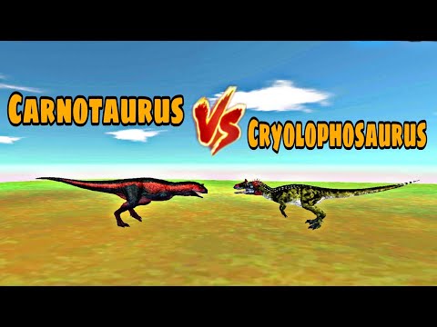 Carnotaurus vs Cryolophosaurus - DEATH MATCH - Animal Revolt Battle Simulator