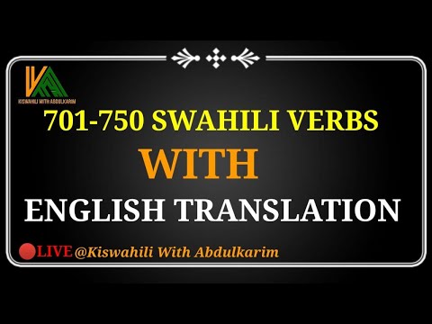 Swahili Verbs [701-750]