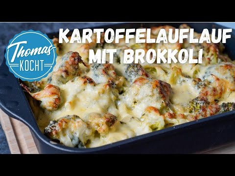 Kartoffel-Brokkoli-Auflauf mit Käse überbacken - einfach und gut!